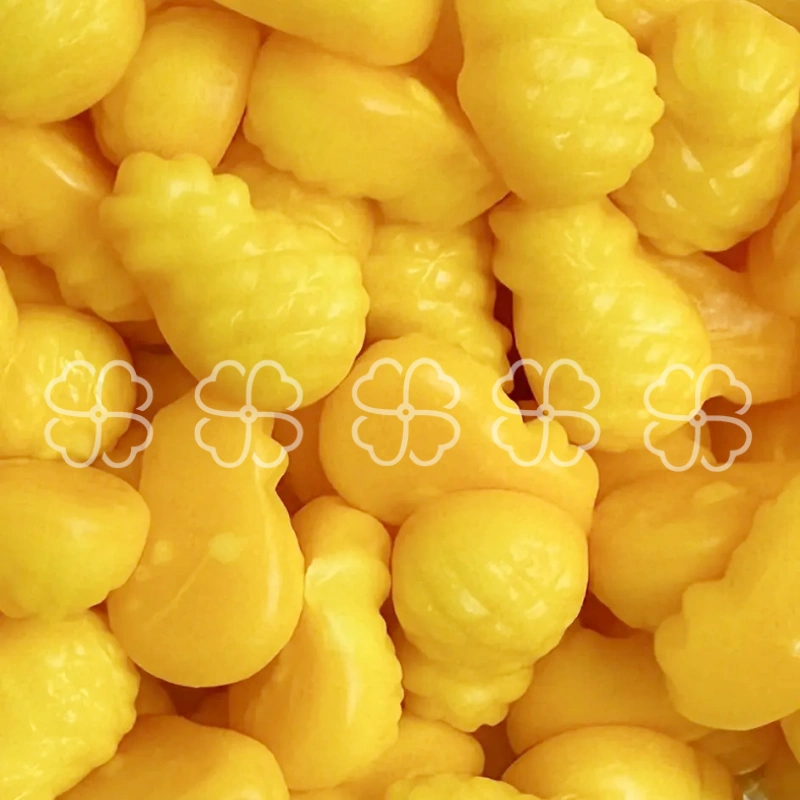 Details of peeled gummy candy