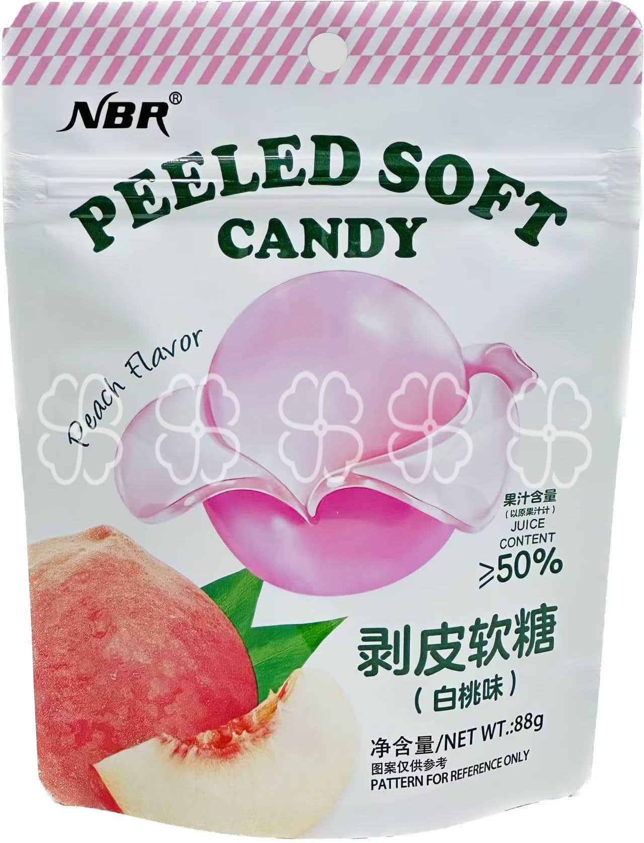 88g Peeled Soft Candy Peach Flavor