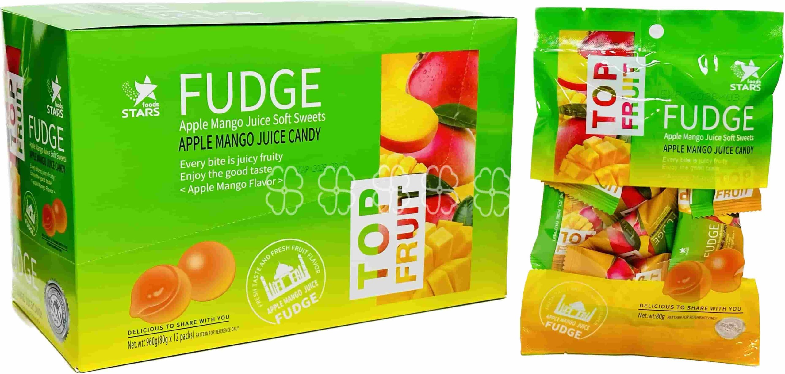960g Juice Fudge Apple-Mango Flavor (80g × 12 Packs)