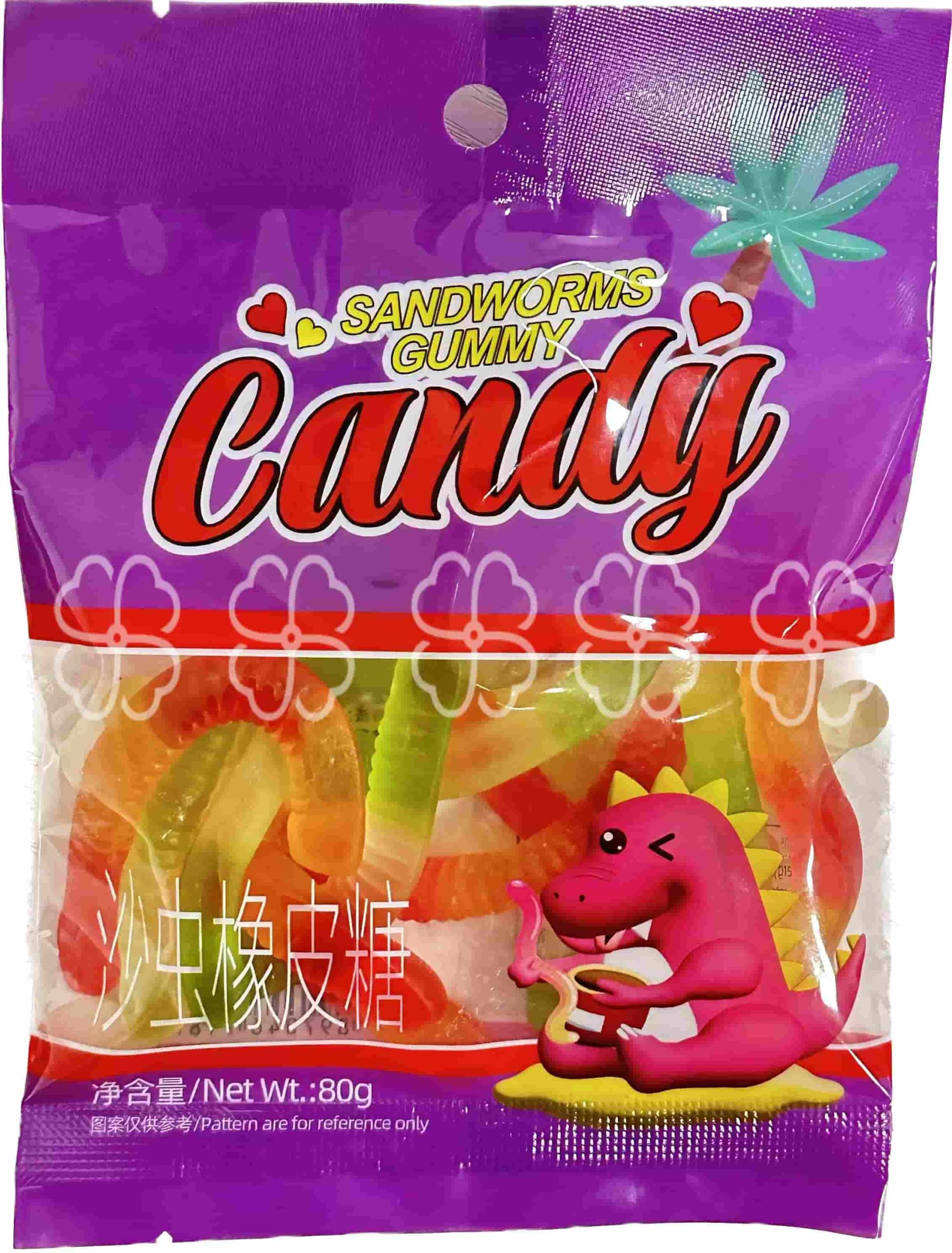 80g Sandworms Shaped Gummy