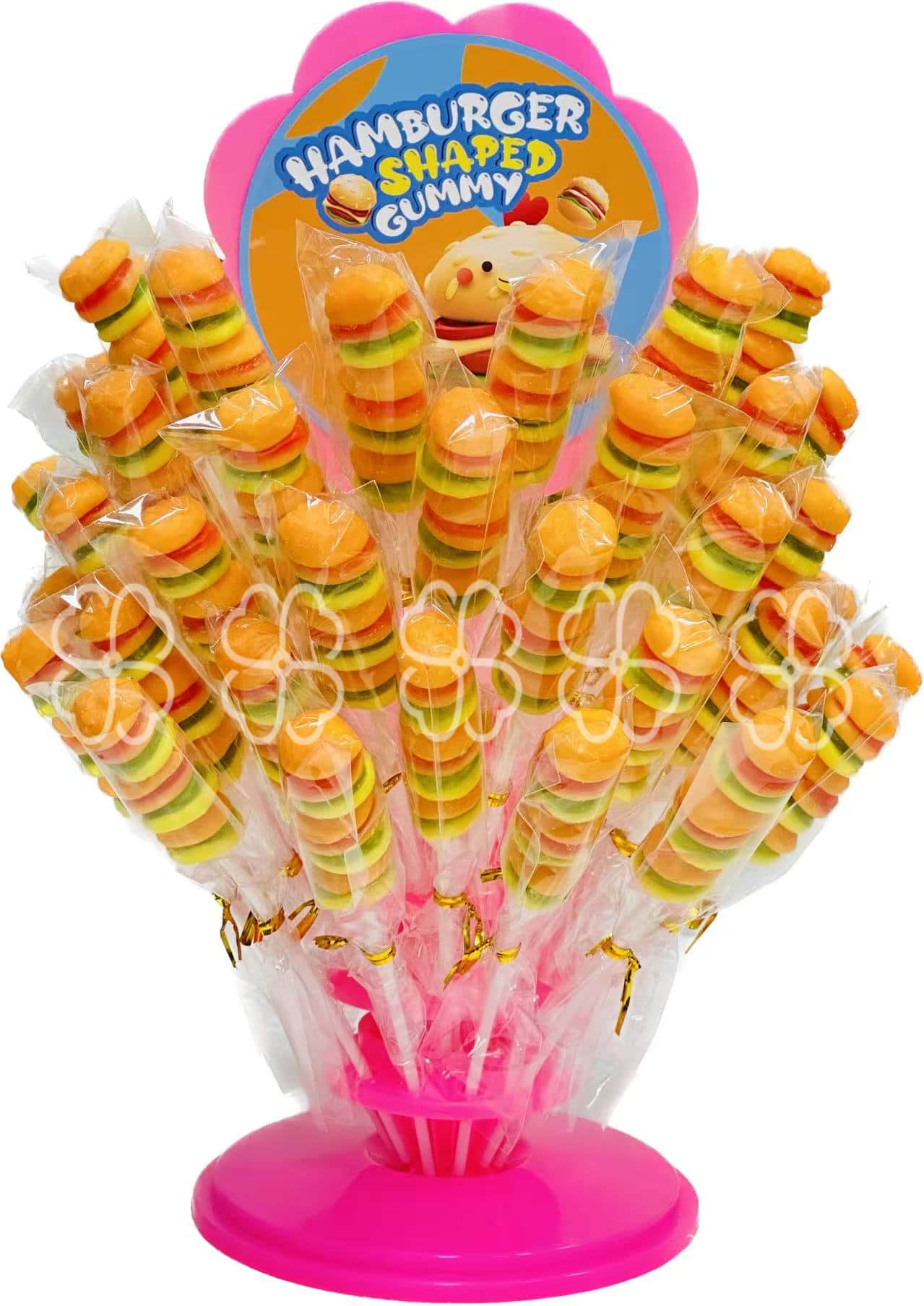 18gHamburger skewers gummy   (flower basket)
