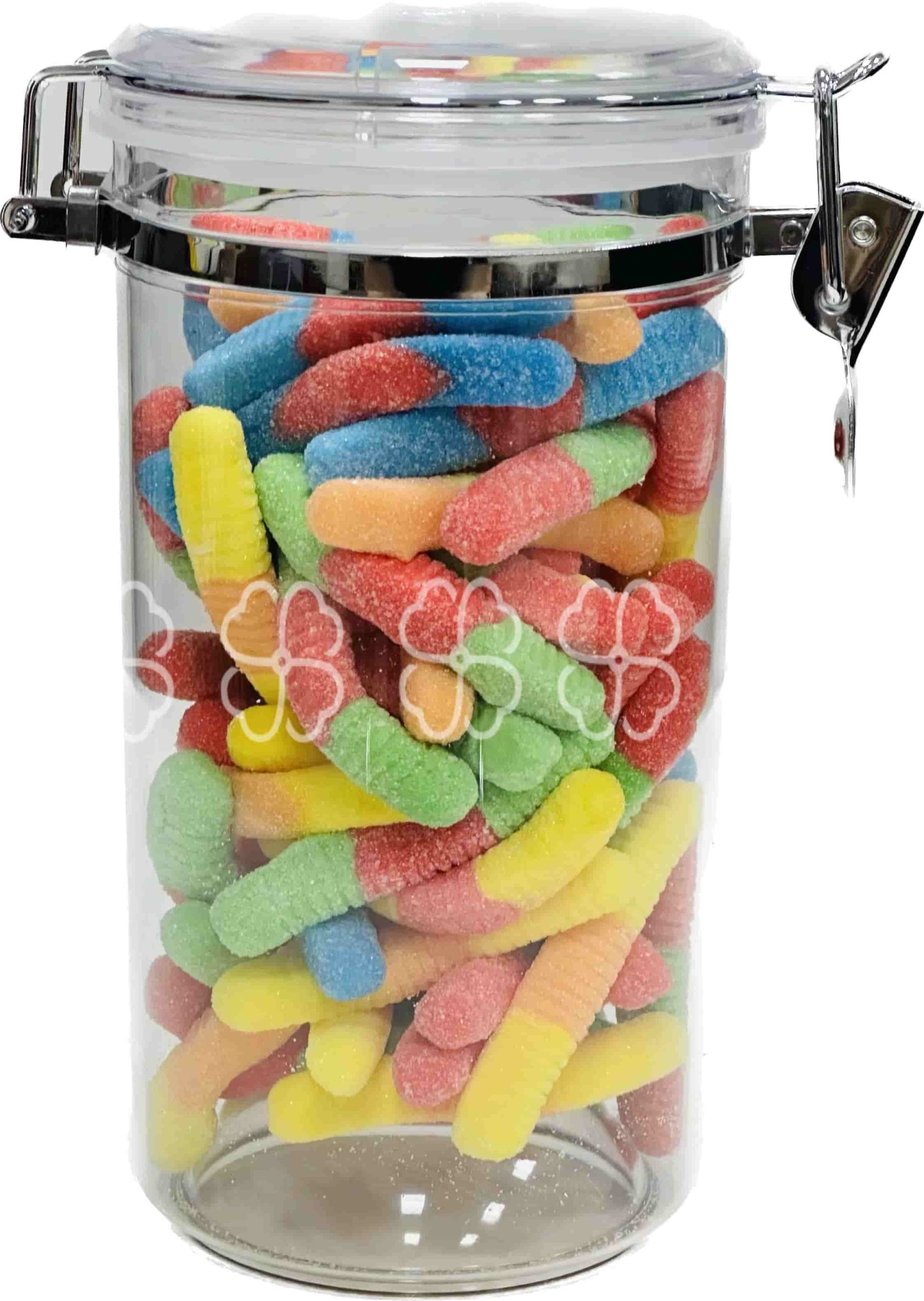 Bulk Fudge Tricolor Worm-Shaped