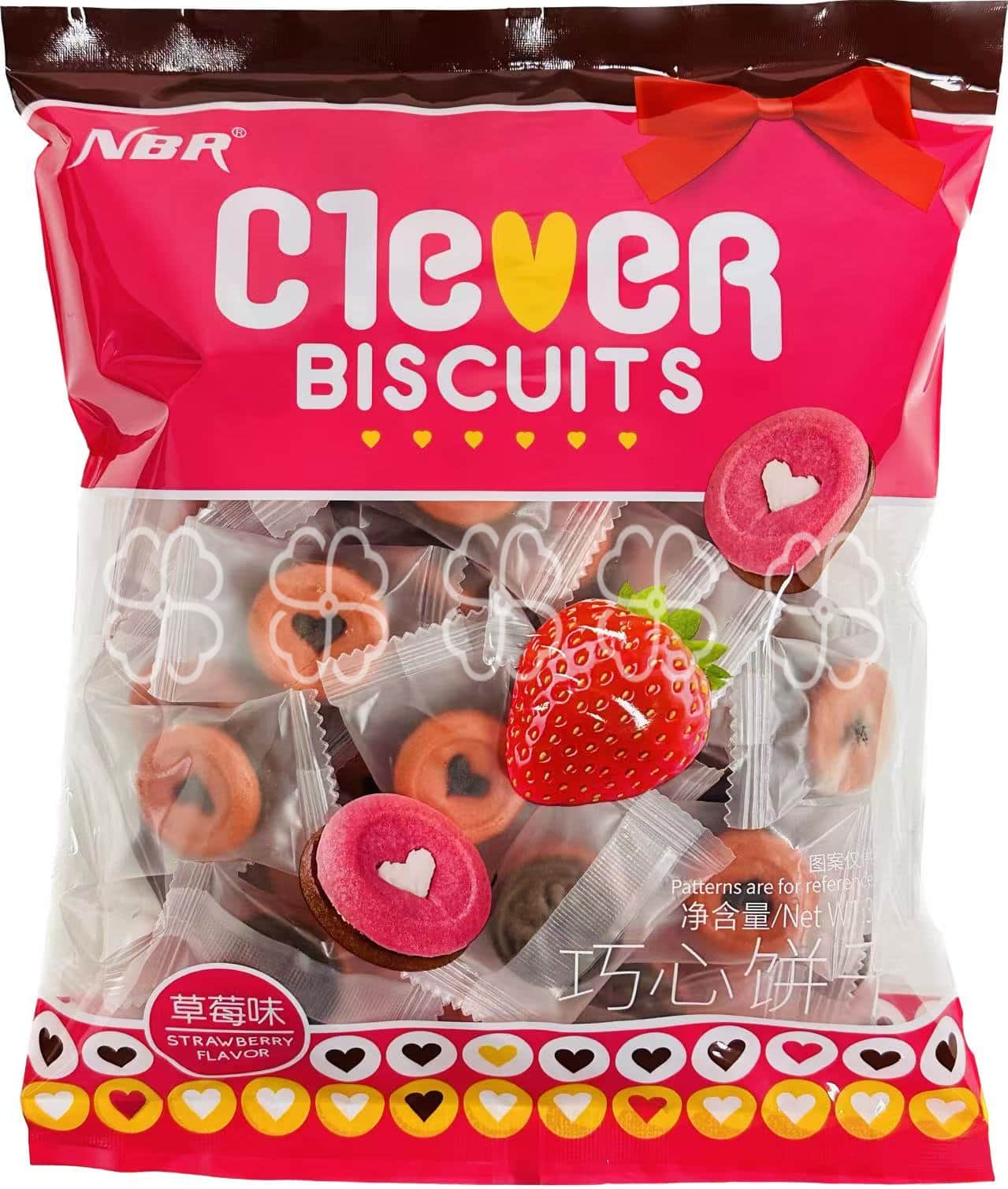 Heart-shaped Filled Cookies 308g Strawberry Flavor