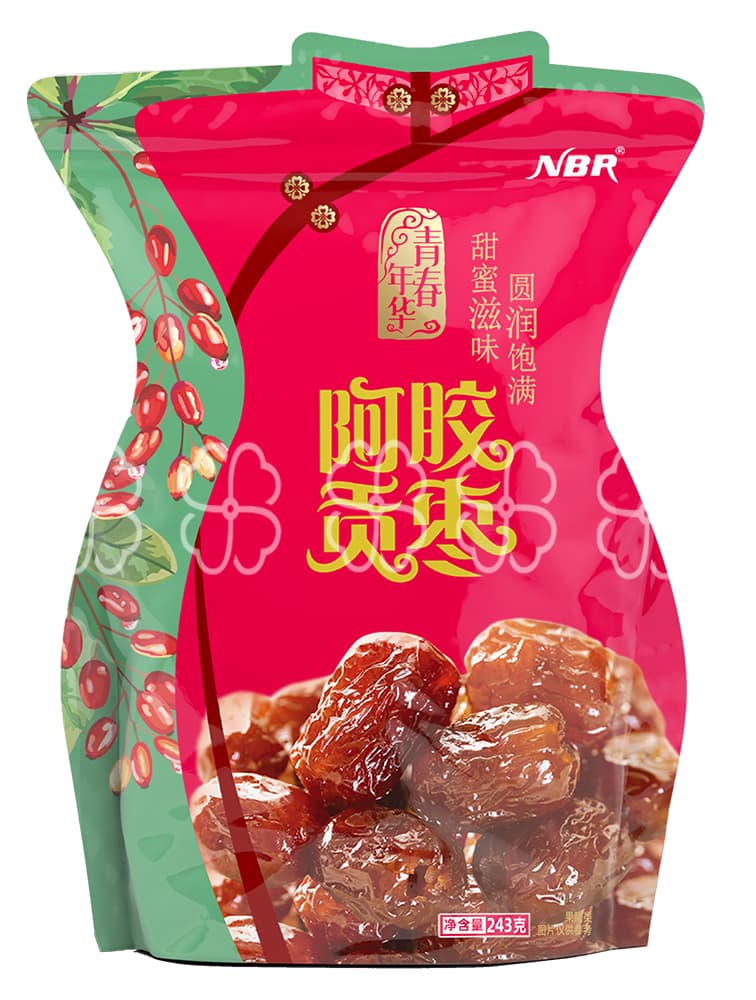 243g Donkey Hide Gelatin Jade Jujube — Traditional Health Snack with Rich Heritage