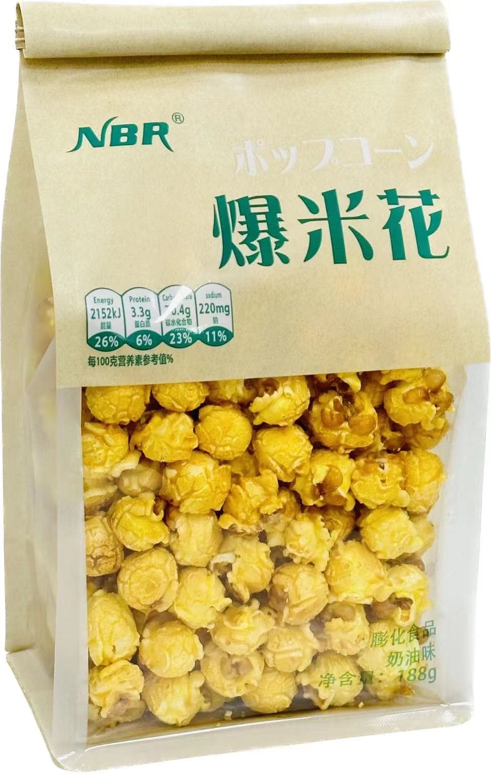 188g Cream Flavor Popcorn – A Delightfully Crunchy, Melt-in-Your-Mouth Snack