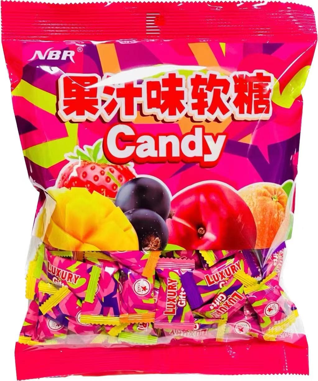 500g Fruit Juice Flavor Fudge (Mixed Flavor) (Bag packing)