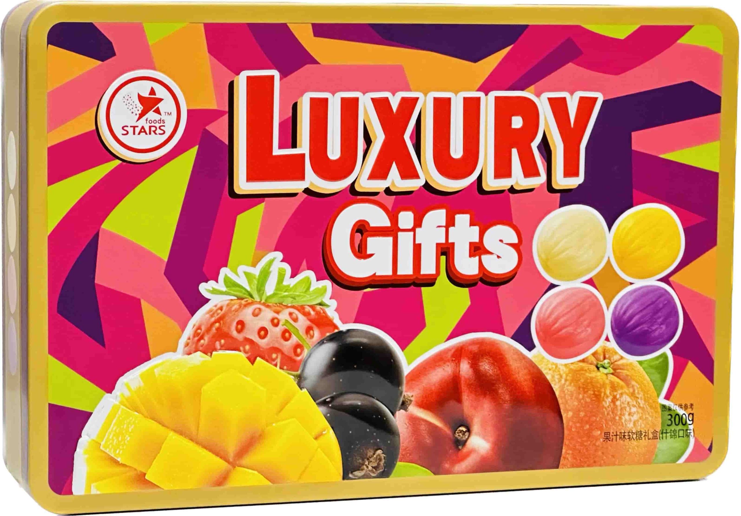 300g Fruit Juice Flavor Fudge (Mixed Flavor) (Can packing)