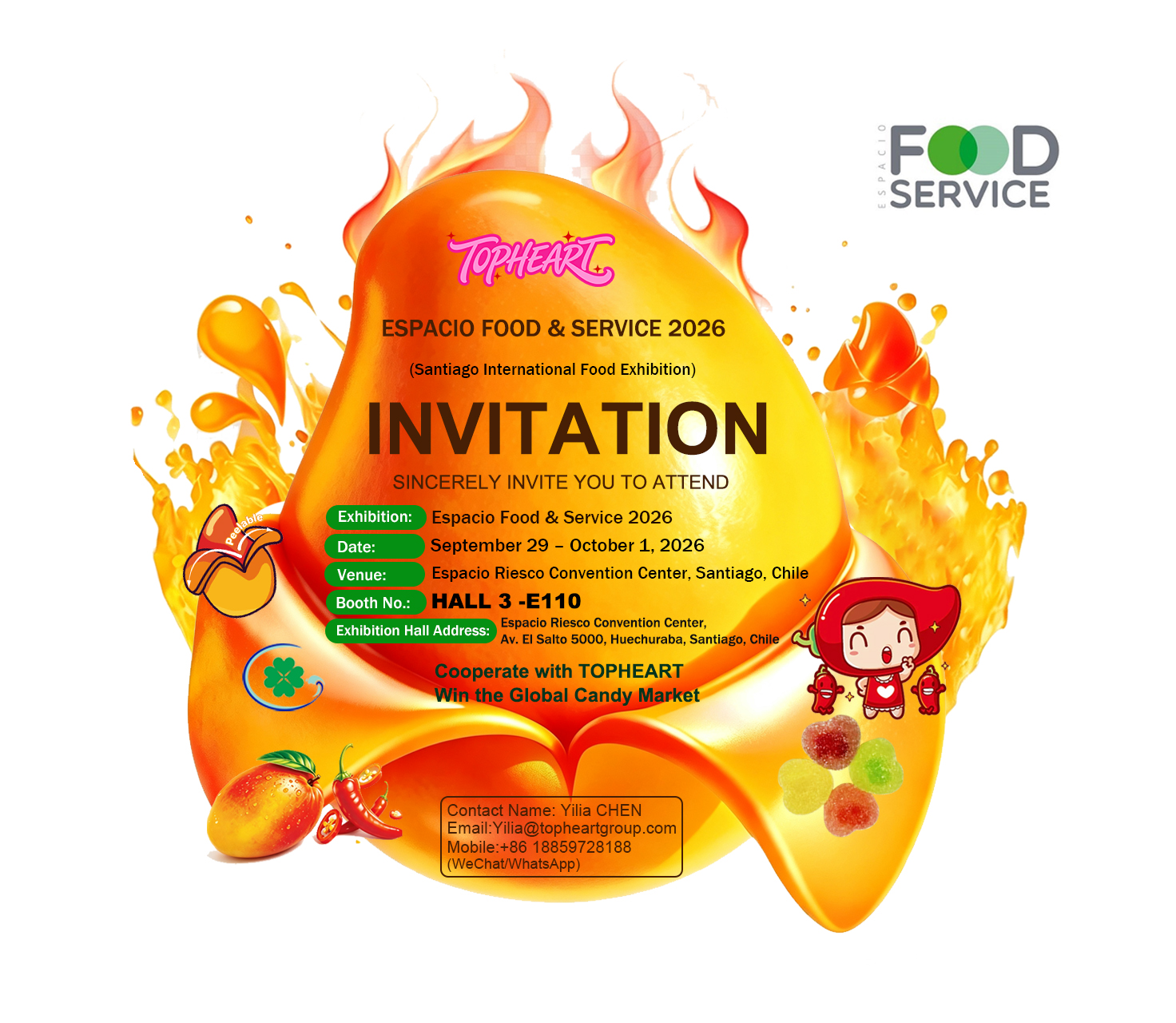 Candy-Food at Santiago International Food Exhibition: Meet Our Candy Team in Chile